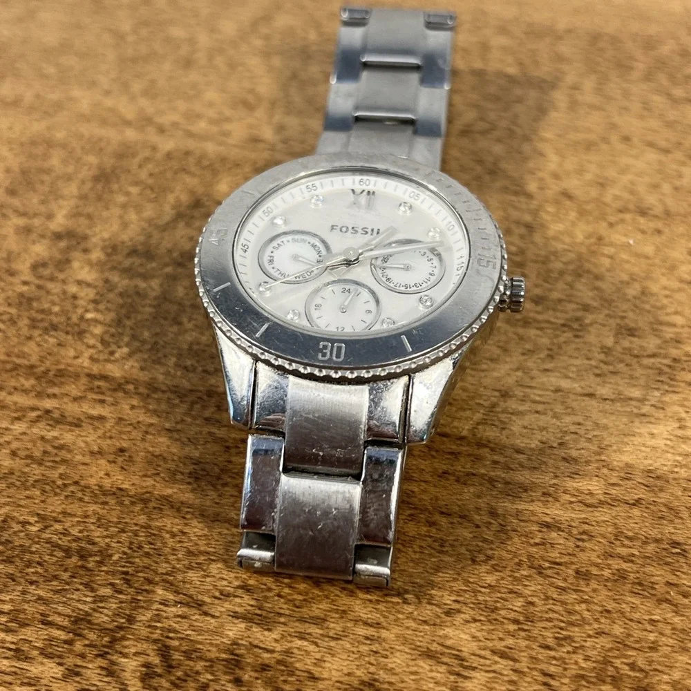 Lot Of 2 Fossil Stella ES3098 & Sydney ES-3069 Women's Stainless Steel Watch Lot
